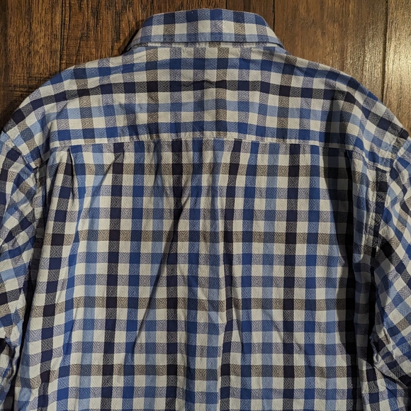 Luchiano Visconti Blue Shirt Mens XL Multicolor Plaid Squares Button Up Long Sle - Picture 14 of 16